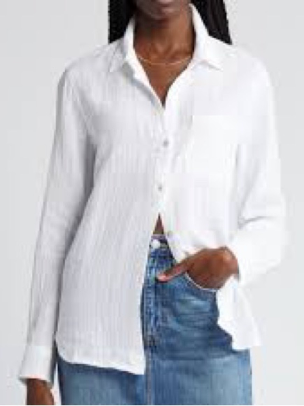 Rails Ellis Gauze Button Down Shirt - White